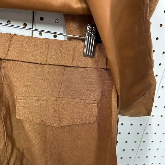 Lintico 100% Linen Matching Set in Caramel Brown - Picture 7 of 9